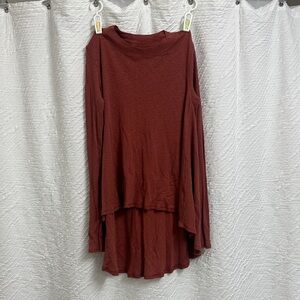 lululemon athletica Long Sleeve Top in Rust Red